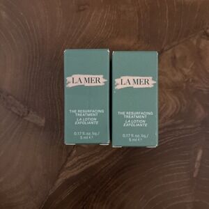 LOT OF 2 La Mer The RESURFACING Treatment 0.17oz/5ml Mini Travel NEW
